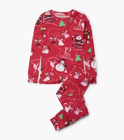 Outlet 12 Days of Christmas Red Pajama Set Sleepwear|Sleepwear