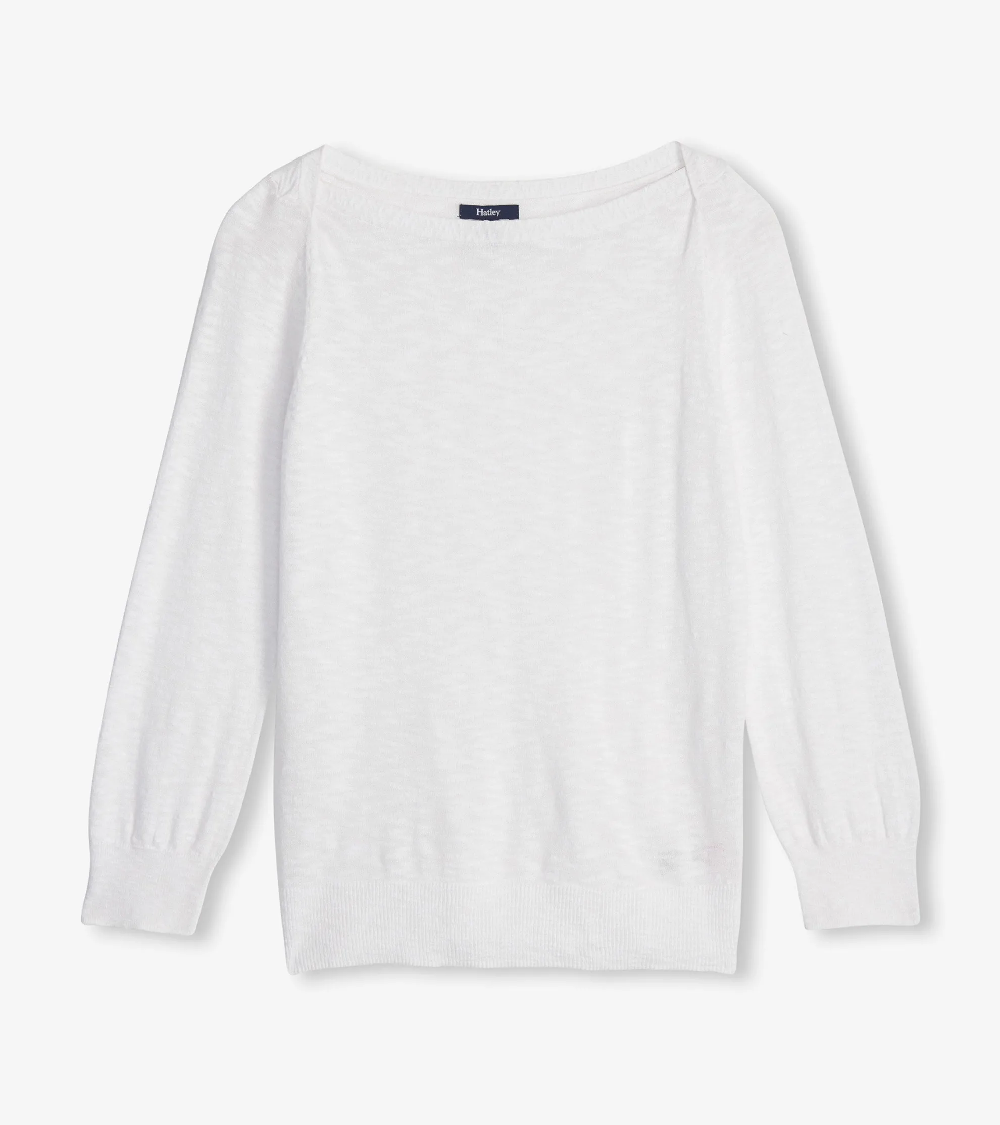 Sale 3/4 Sleeve Knit Breton - White Women Sweaters