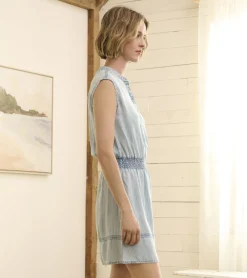 Abbey Dress - Denim Cloud Wash Women Dresses