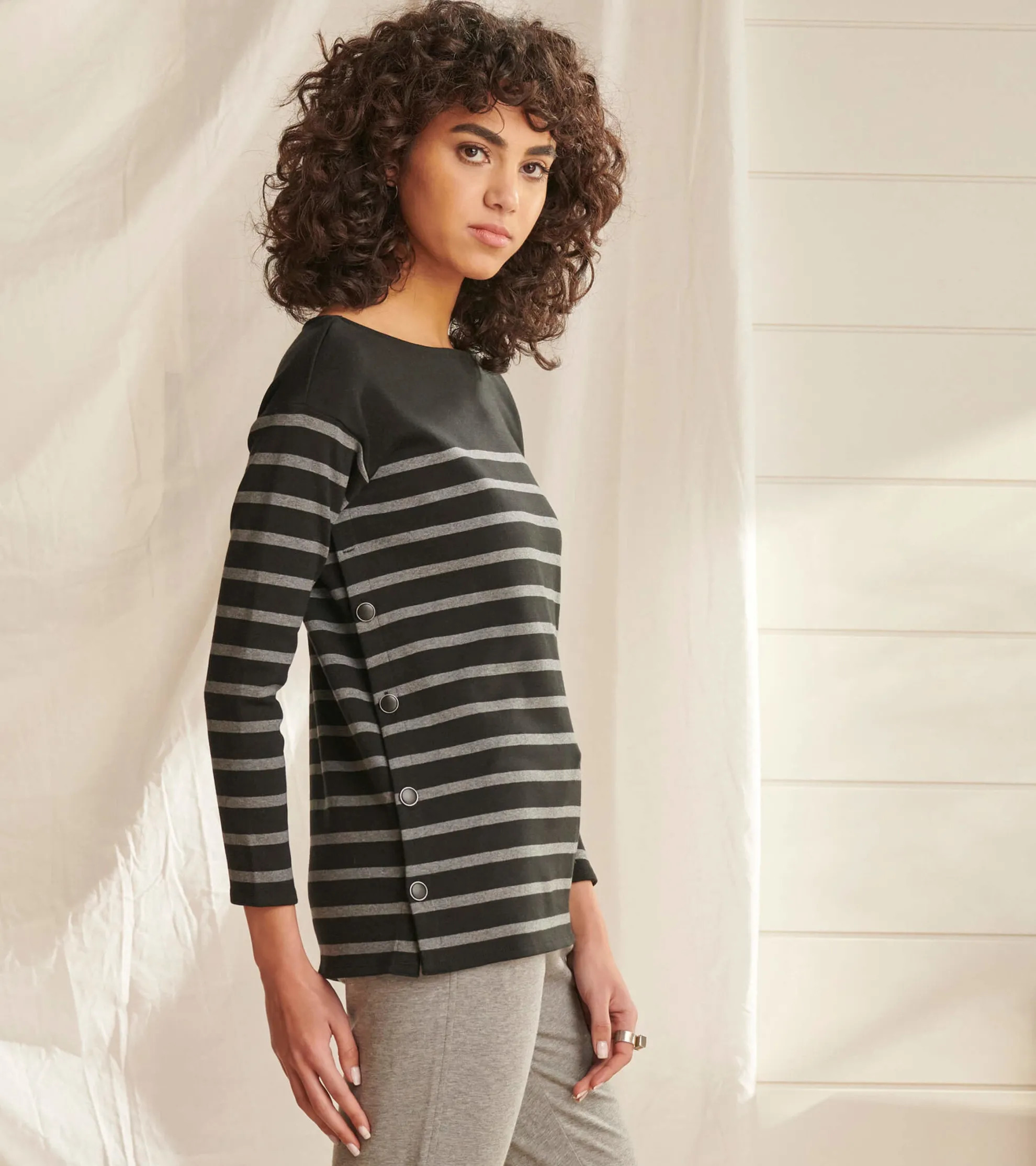Hot Ali Breton Top - Solstice Stripes Women Tops