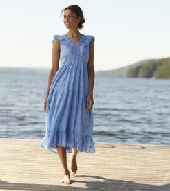 Online Aria Midi Dress - Rainbow Feather Dobby Women Dresses