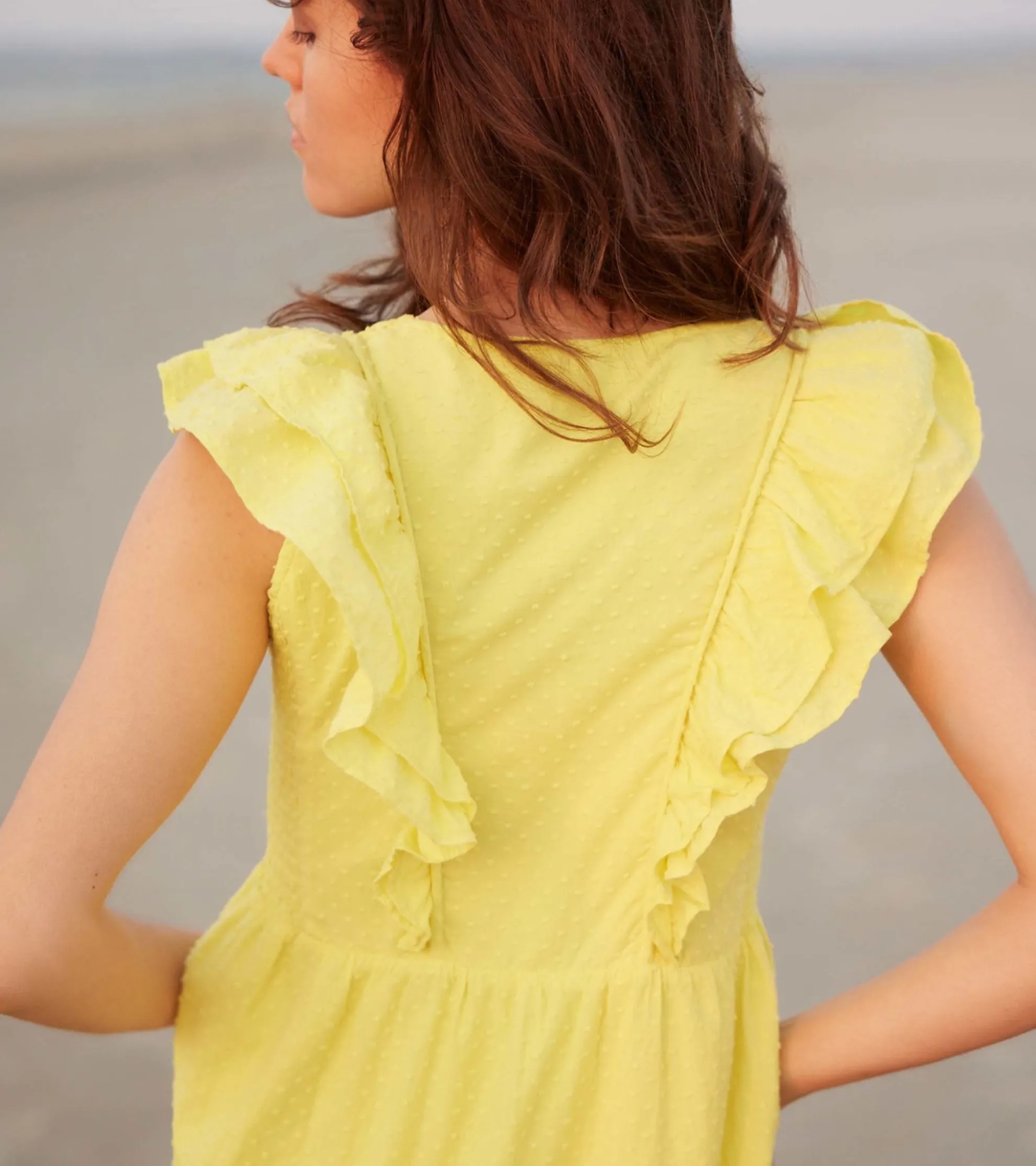Outlet Aria Midi Dress - Swiss Dot Women Dresses