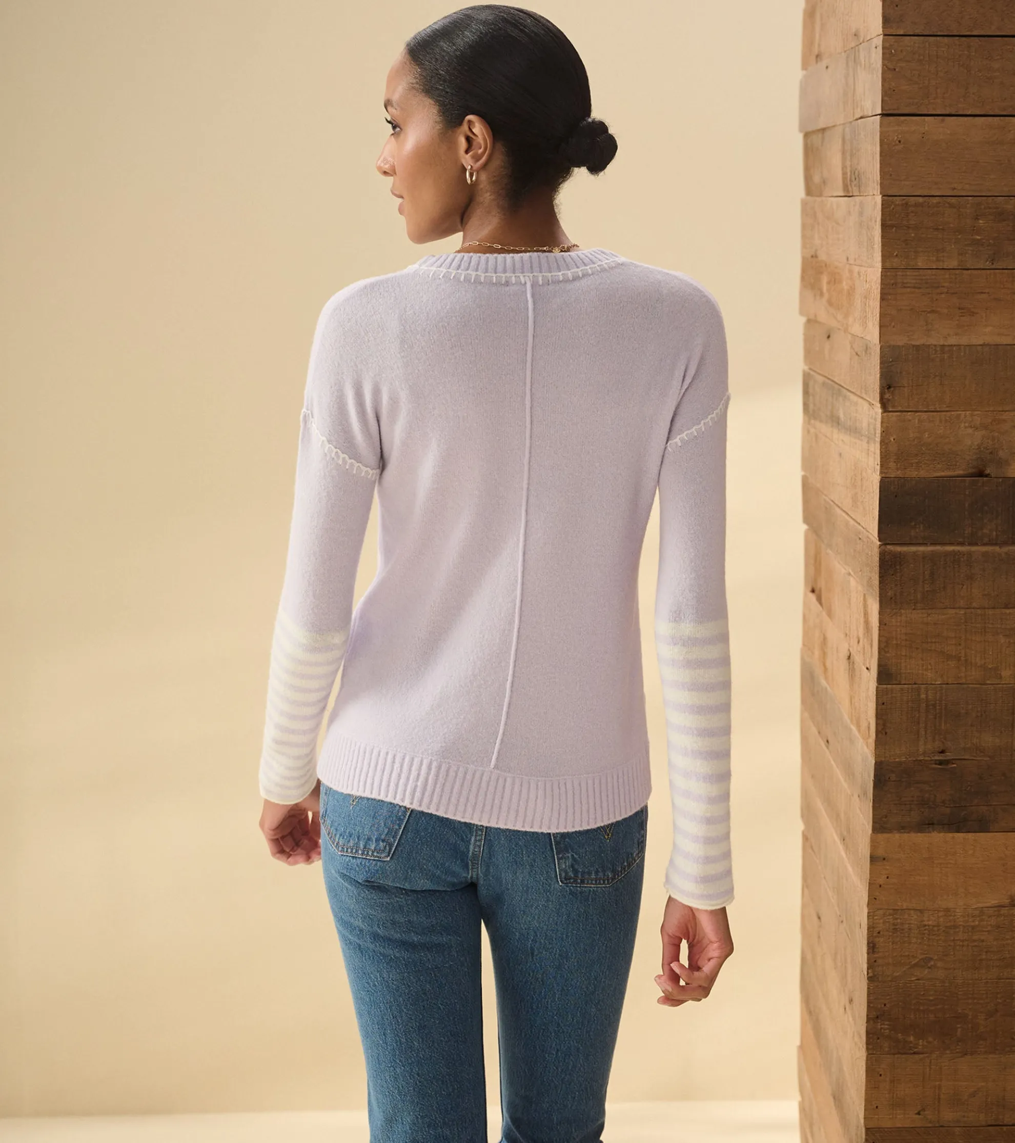Discount Avery Sweater - Lilac Stripes Women Sweaters