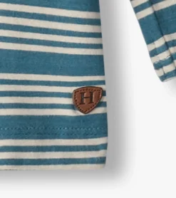 Hot Baby & Toddler Boys Bluestone Stripes Long Sleeve Bamboo T-Shirt Tops