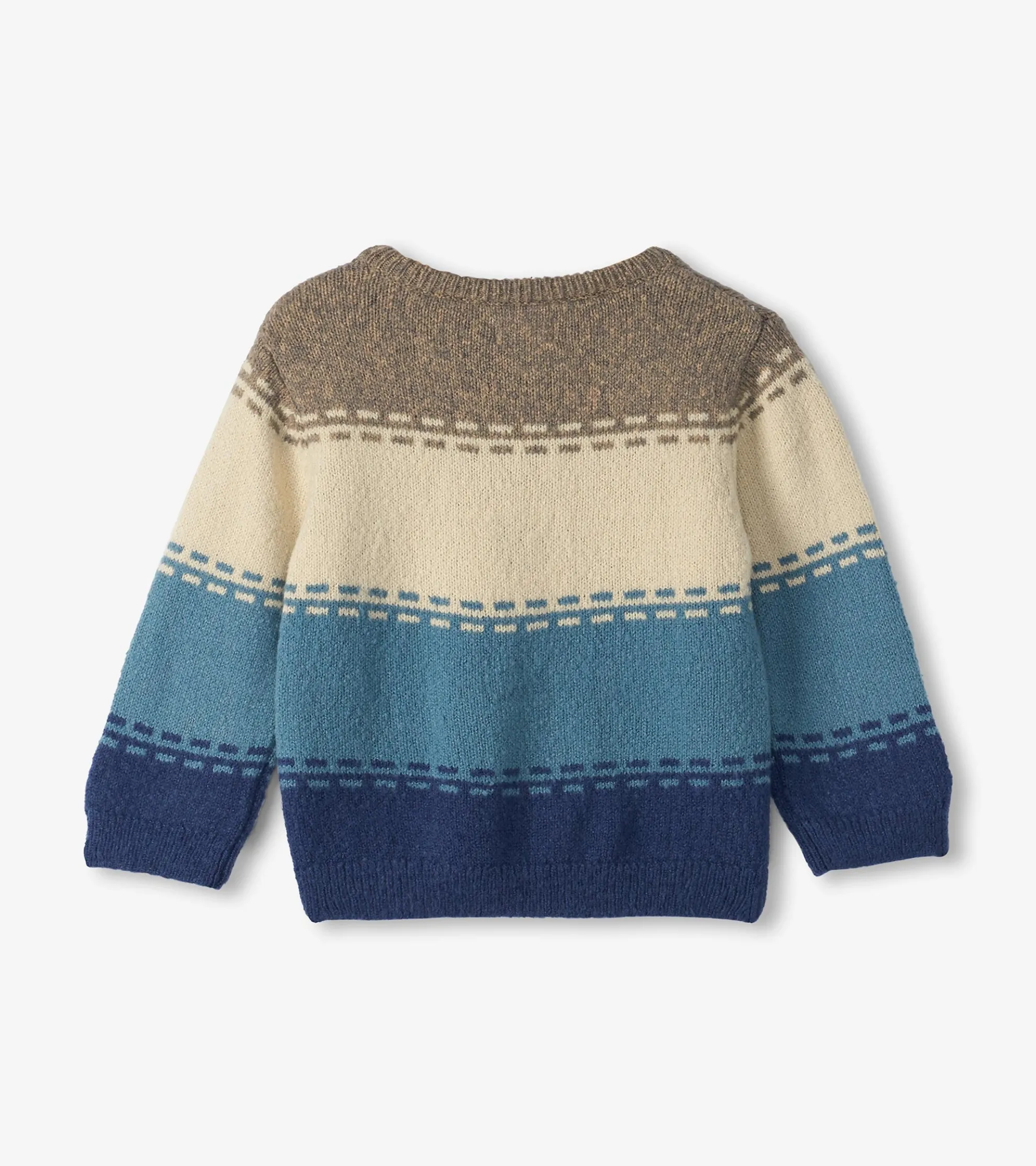 Discount Baby & Toddler Boys Blue Combo Crew Neck Knit Sweater Sweaters