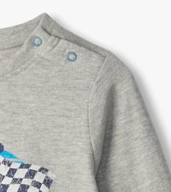 Discount Baby & Toddler Boys Checkered Flag Long Sleeve T-Shirt Tops