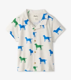 Outlet Baby & Toddler Boys Dog Silhouette Jersey Button Down Tops