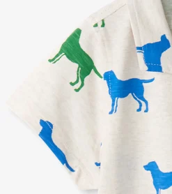 Outlet Baby & Toddler Boys Dog Silhouette Jersey Button Down Tops