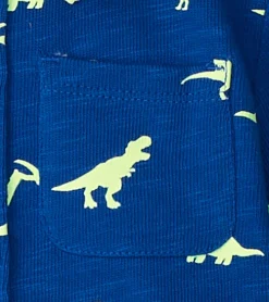 Online Baby & Toddler Boys Mini Dinos Button Down Shirt Tops