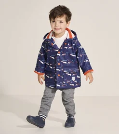 Discount Baby & Toddler Boys Sharks Button-Up Rain Jacket Rainwear|Rainwear