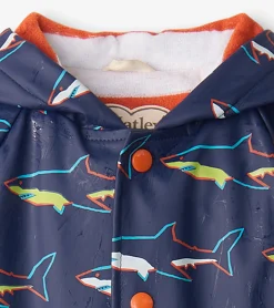 Discount Baby & Toddler Boys Sharks Button-Up Rain Jacket Rainwear|Rainwear