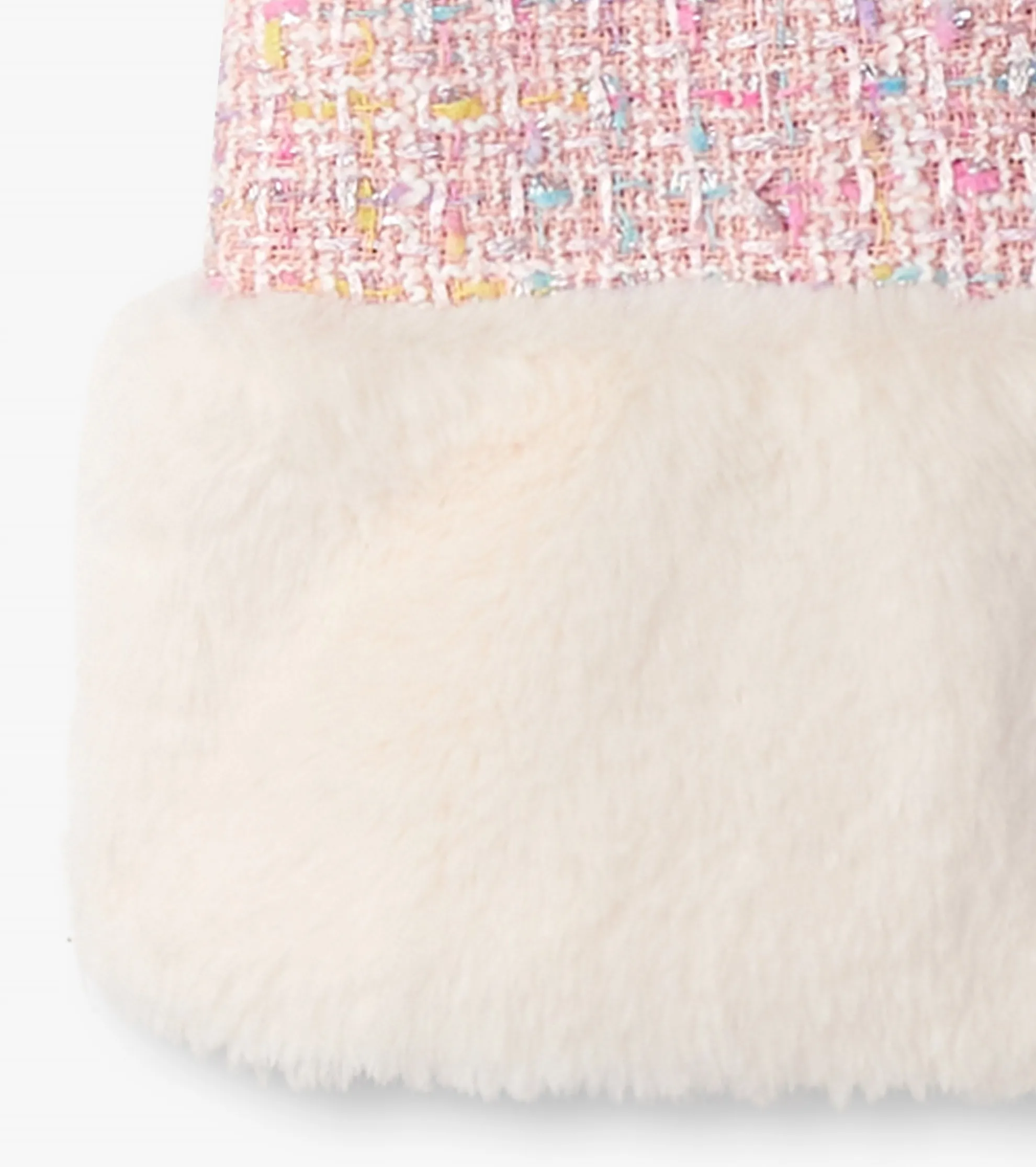 Baby & Toddler Girls Aurora Pink Tweed Faux Fur Trim Dress Dresses