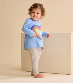 Sale Baby & Toddler Girls Big Groovy Heart Long Sleeve T-Shirt Tops
