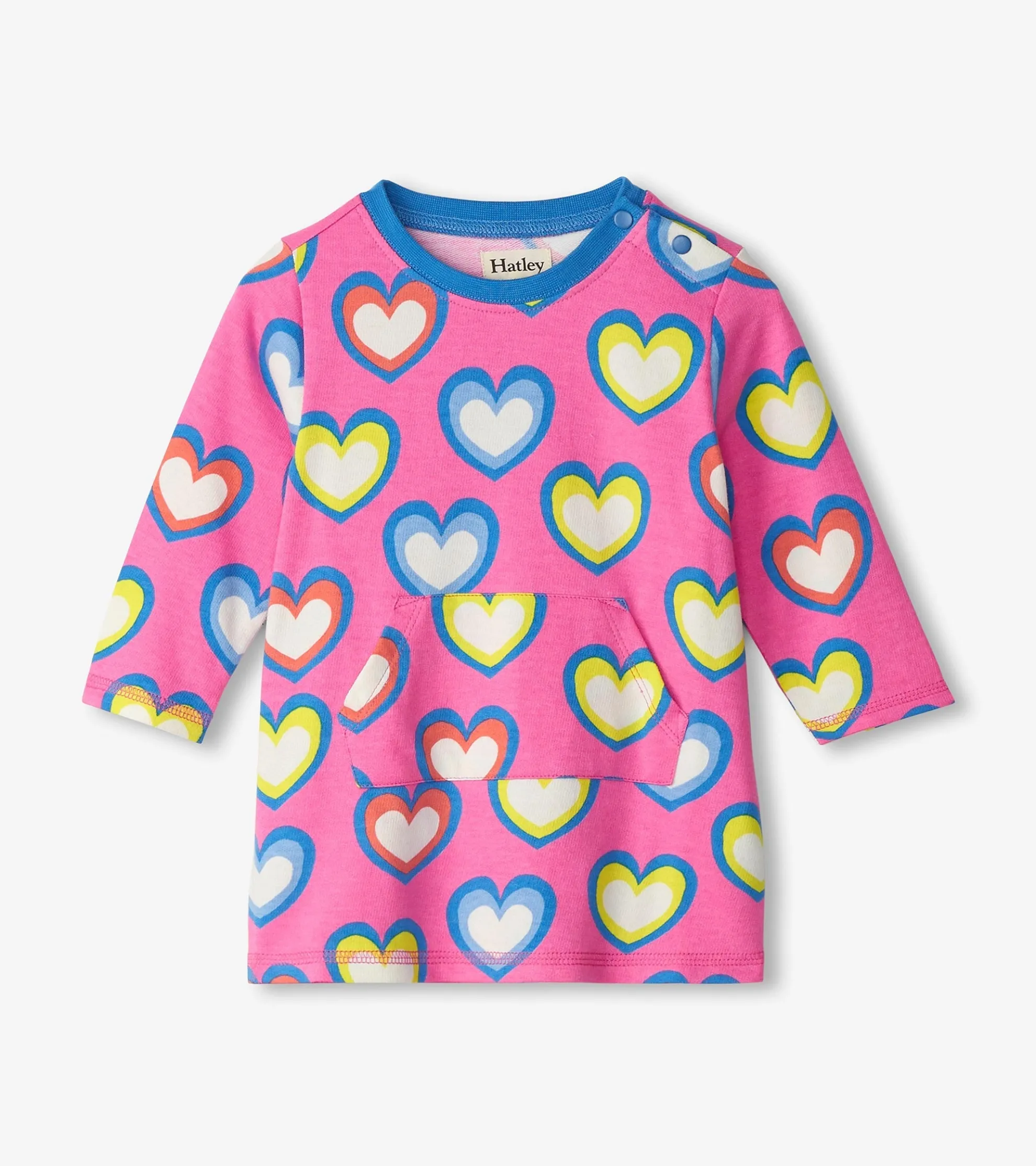 Hot Baby & Toddler Girls Big Groovy Heart Terry Dress Dresses