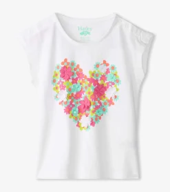 New Baby & Toddler Girls Chiffon Heart Snap Button Shirt Tops
