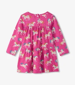 Best Baby & Toddler Girls Folksy Unicorns Gathered Tiered Dress Dresses