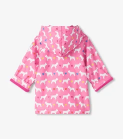 Online Baby & Toddler Girls French Bulldogs Button-Up Rain Jacket Rainwear|Rainwear