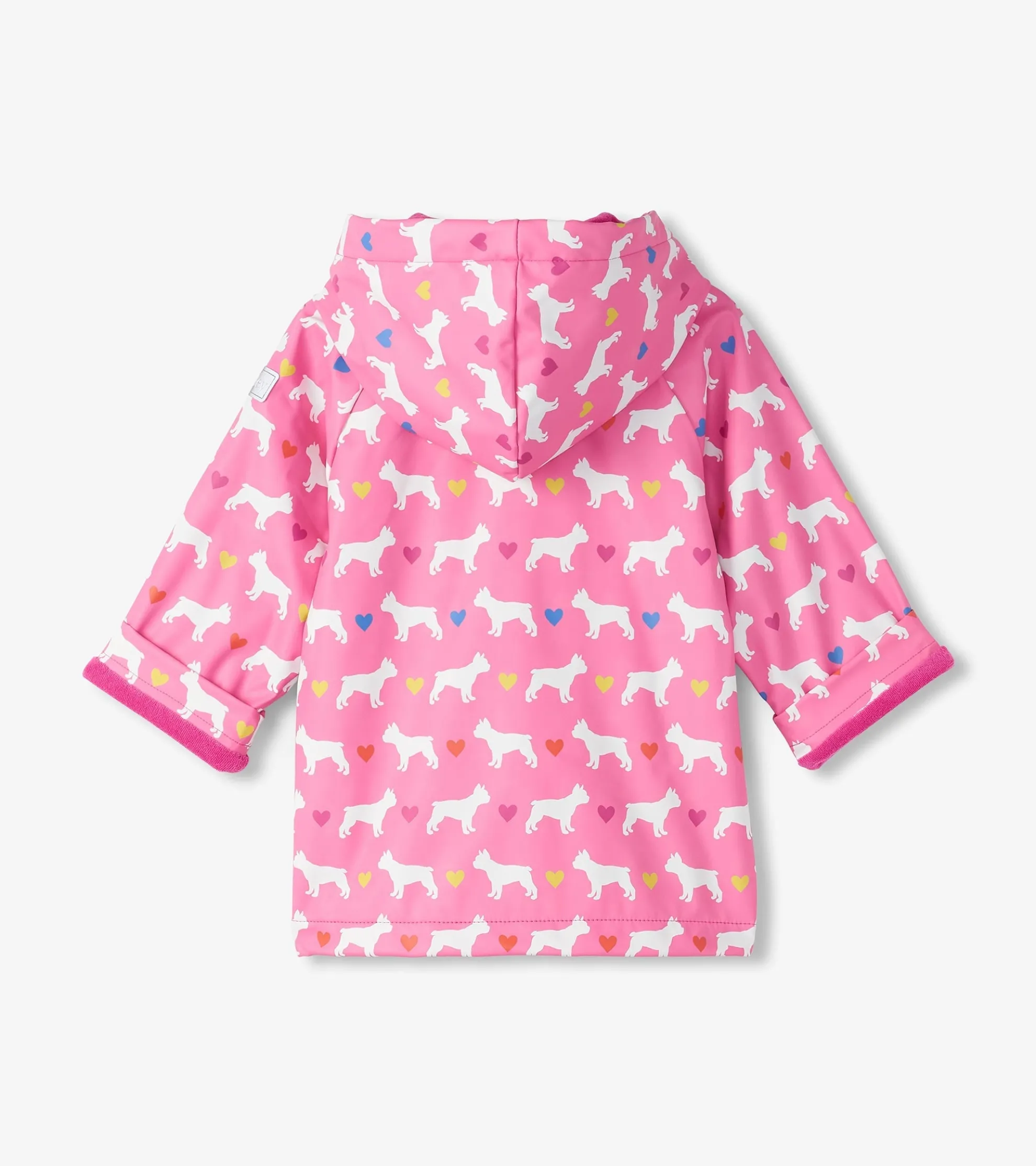 Online Baby & Toddler Girls French Bulldogs Button-Up Rain Jacket Rainwear|Rainwear