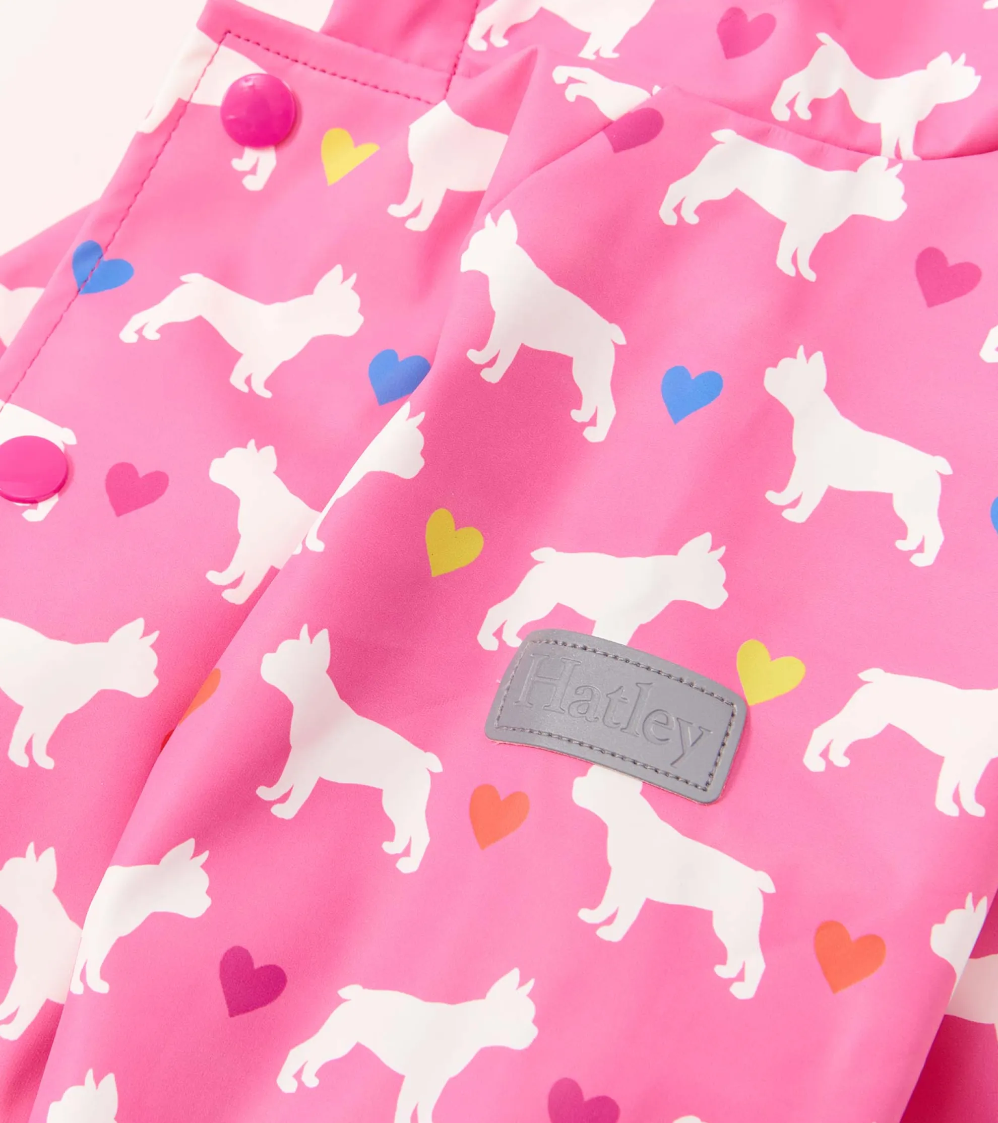 Online Baby & Toddler Girls French Bulldogs Button-Up Rain Jacket Rainwear|Rainwear