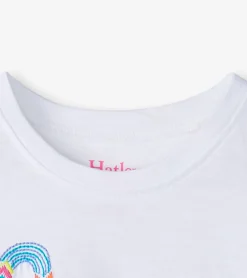 New Baby & Toddler Girls Free Spirit White Graphic Tee Tops