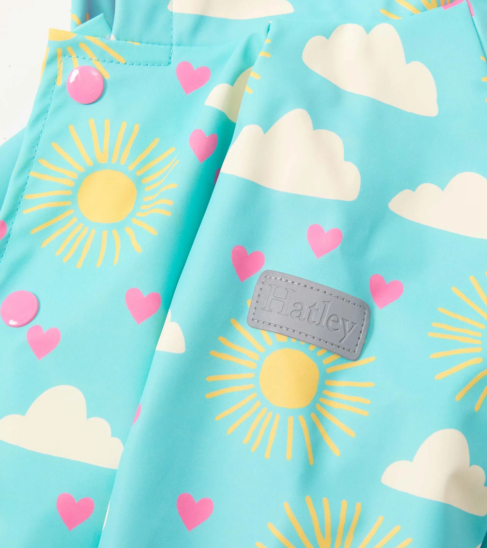 Best Baby & Toddler Girls Happy Skies Button-Up Rain Jacket Rainwear|Rainwear