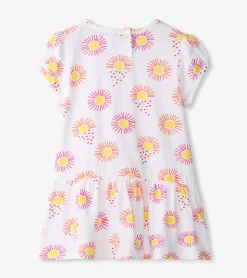 New Baby & Toddler Girls Heart Suns Gathered Dress Dresses