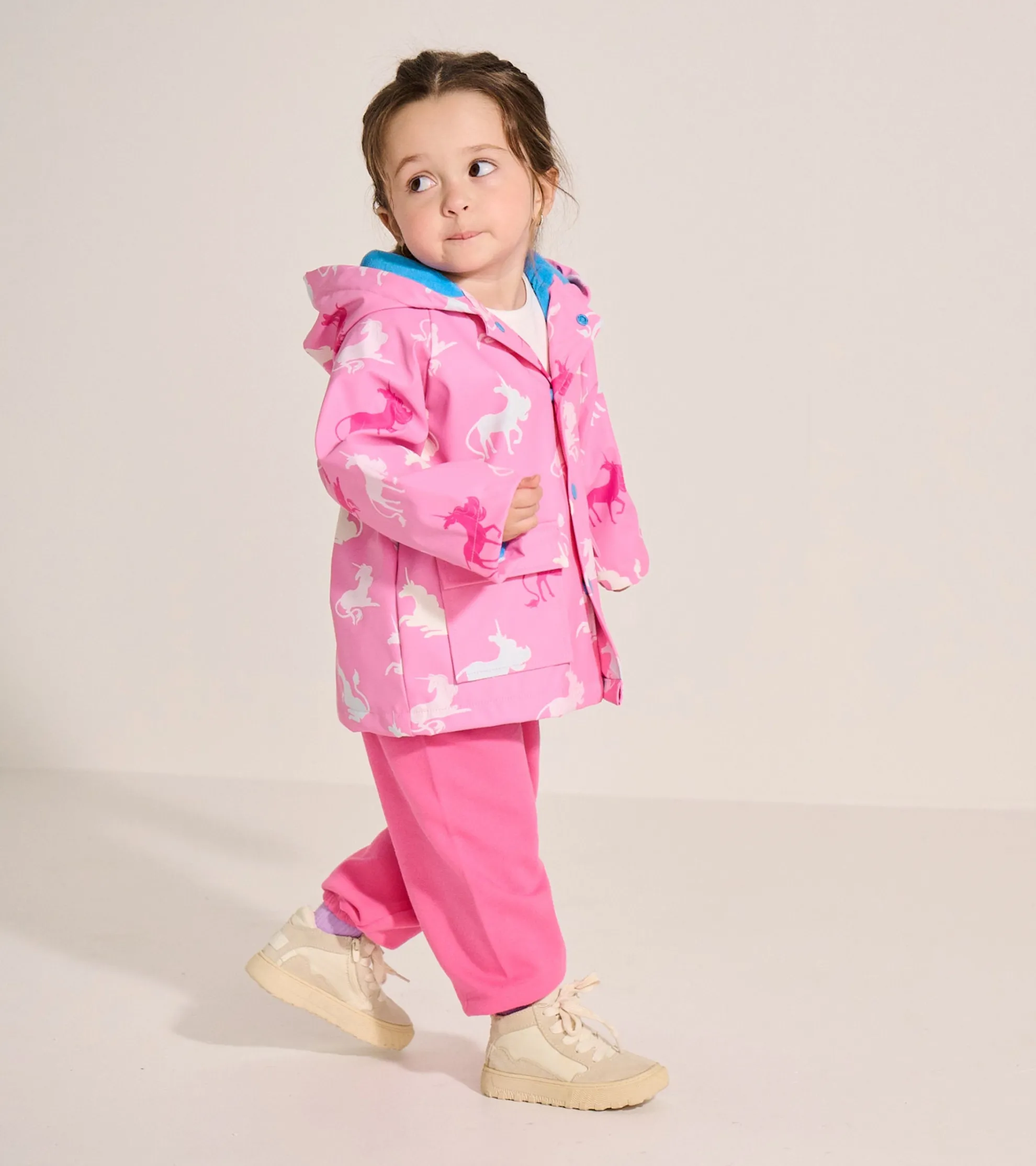 Baby & Toddler Girls Mystical Unicorn Colour Changing Button-Up Rain J Rainwear|Rainwear
