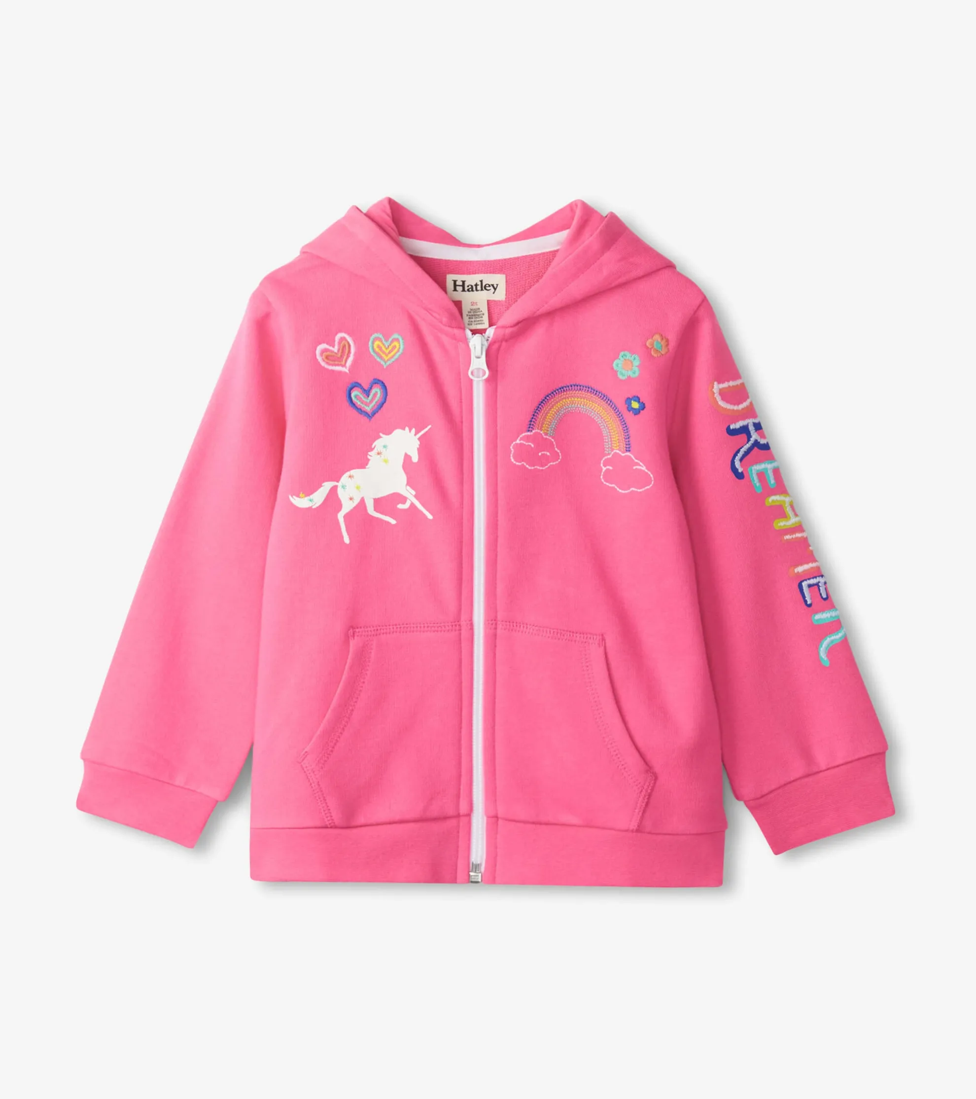 Sale Baby & Toddler Girls Pink Love Everywhere Hoodie Sweaters