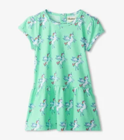 Online Baby & Toddler Girls Rainbow Unicorn Gathered Dress Dresses