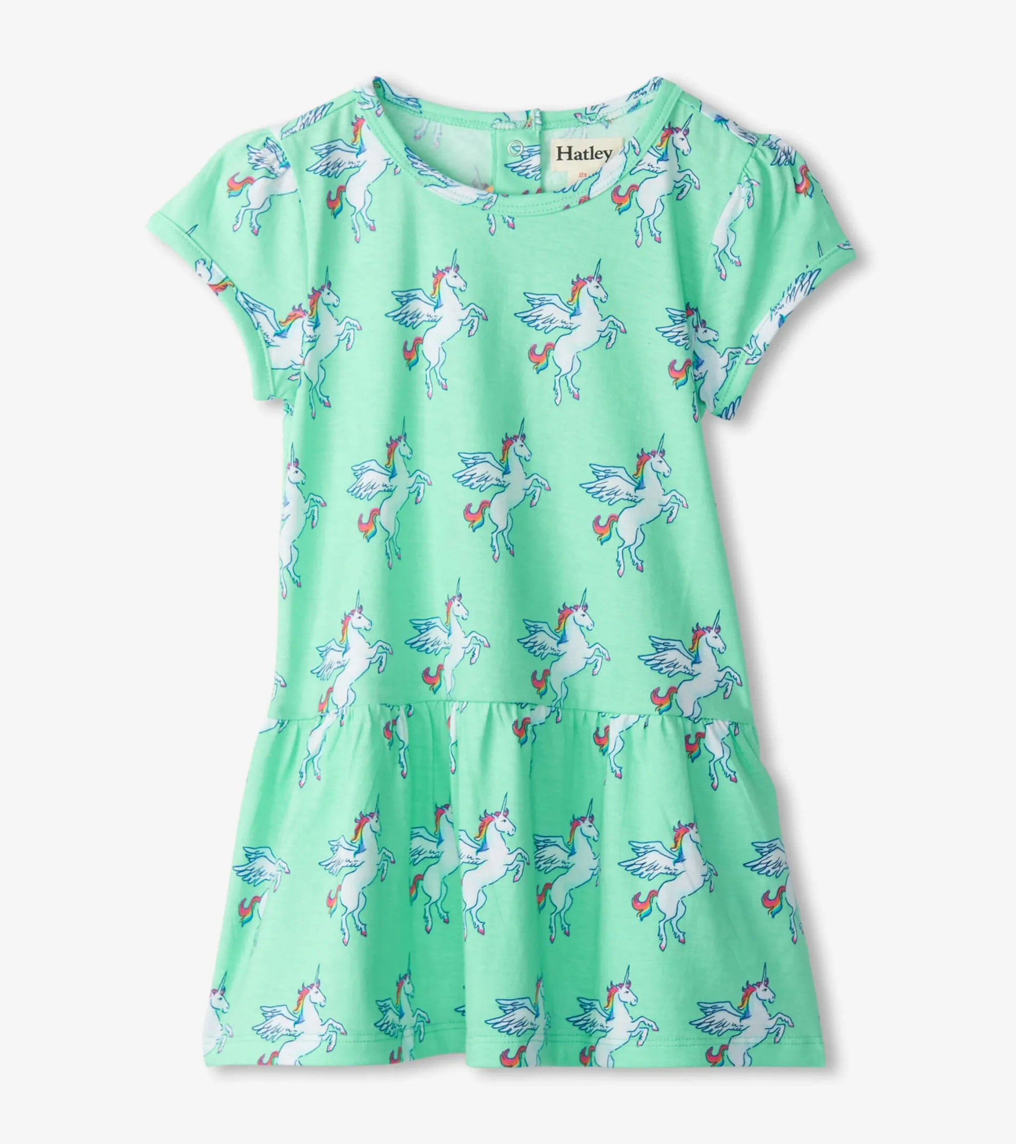 Online Baby & Toddler Girls Rainbow Unicorn Gathered Dress Dresses
