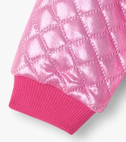 Sale Baby & Toddler Girls Rose Violet Metallic Bomber Jacket Sweaters