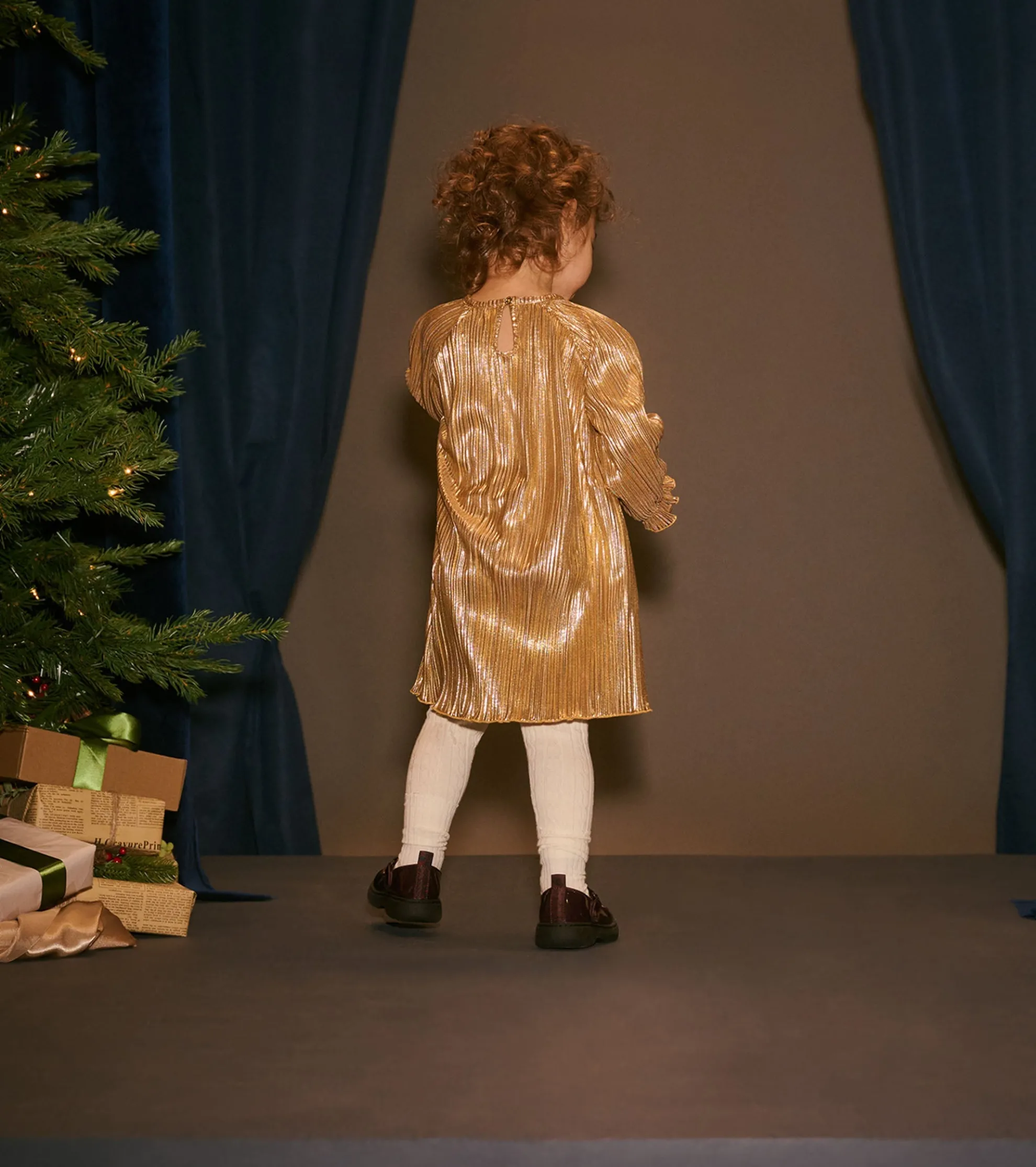 Sale Baby & Toddler Gold Metallic Special Dress Dresses