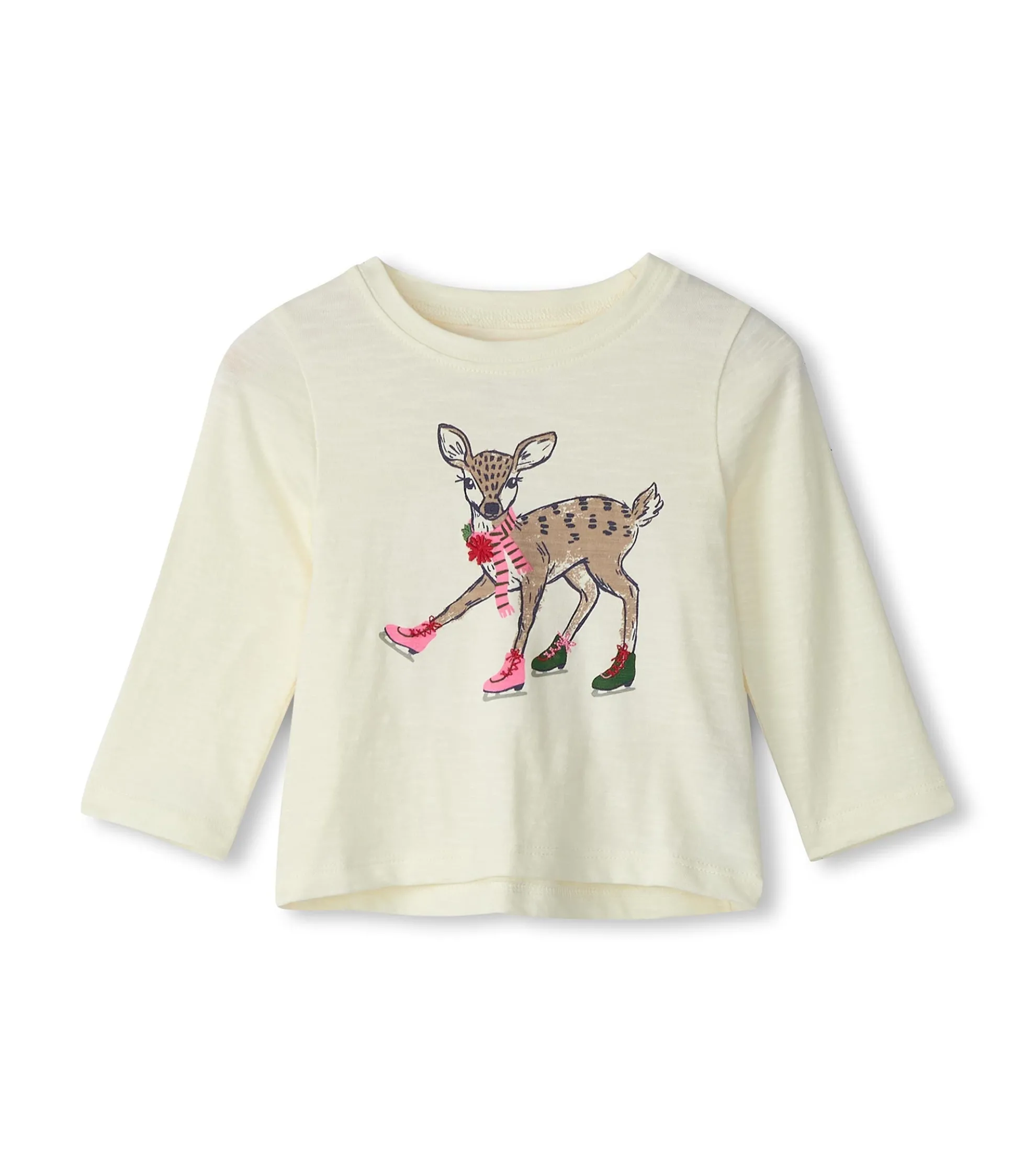 New Baby & Toddler Skating Deer Long Sleeve T-Shirt Tops