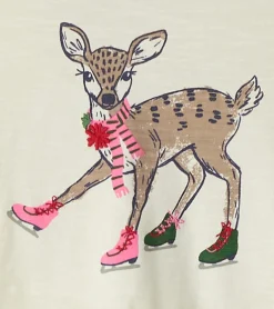 New Baby & Toddler Skating Deer Long Sleeve T-Shirt Tops