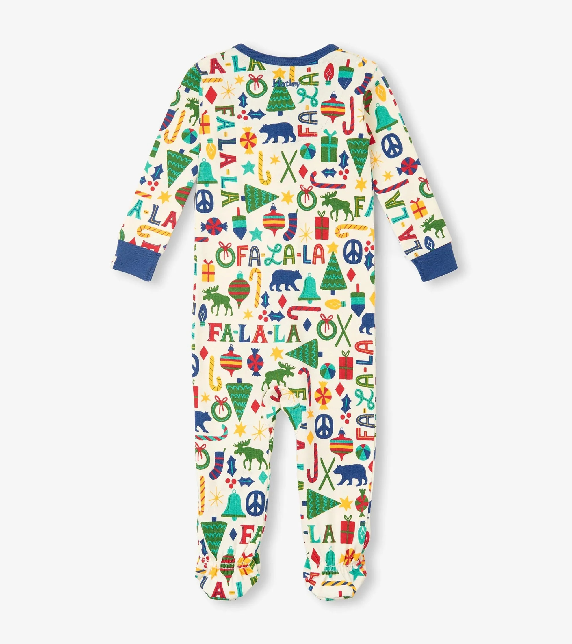 Hot Baby Blue Falala Cotton Footed Sleeper Sleepwear|Sleepwear