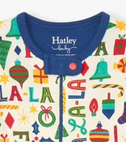 Hot Baby Blue Falala Cotton Footed Sleeper Sleepwear|Sleepwear