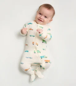Outlet Baby Boys Dinky Cars Footed Sleeper Sleepwear|Sleepwear
