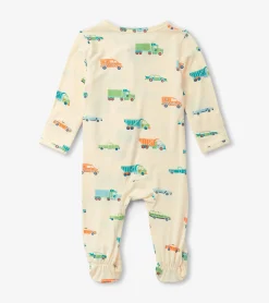 Outlet Baby Boys Dinky Cars Footed Sleeper Sleepwear|Sleepwear