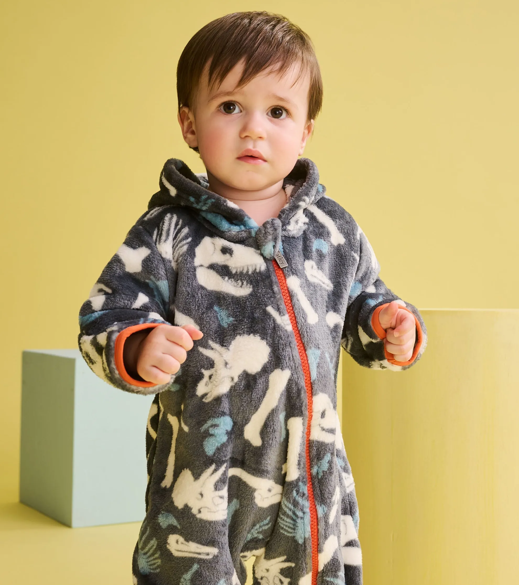 Best Baby Boys Dino Fossils Fleece Suit Sweaters|Outerwear