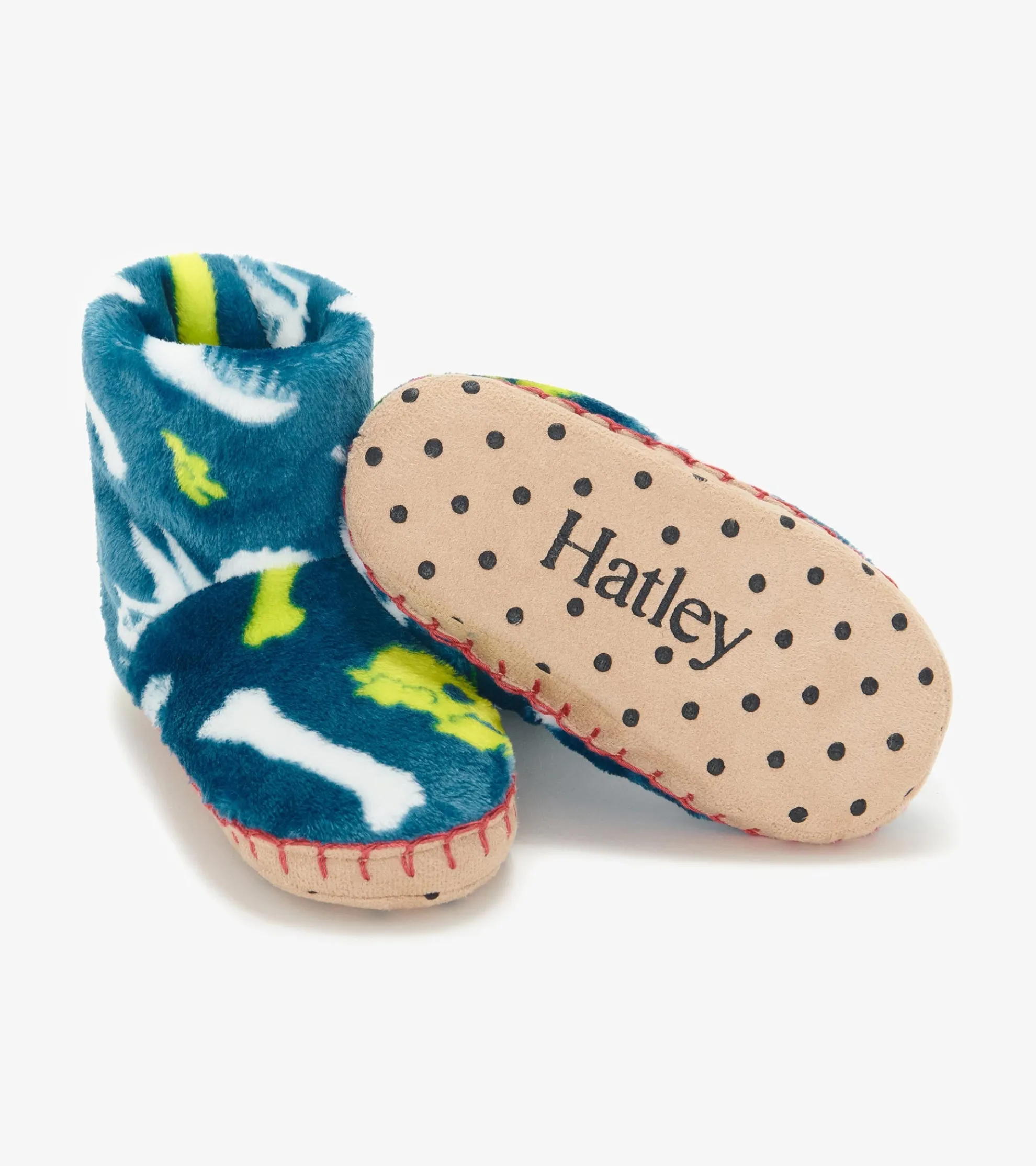 Best Baby Boys Dino Fossils Fleece Slippers BOY Sleepwear|Sleepwear