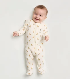 Clearance Baby Boys Little Giraffes Footed Sleeper Sleepwear|Sleepwear