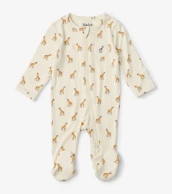 Clearance Baby Boys Little Giraffes Footed Sleeper Sleepwear|Sleepwear