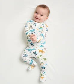 New Baby Boys Prehistoric Dino Footed Sleeper Sleepwear|Sleepwear