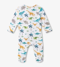 New Baby Boys Prehistoric Dino Footed Sleeper Sleepwear|Sleepwear