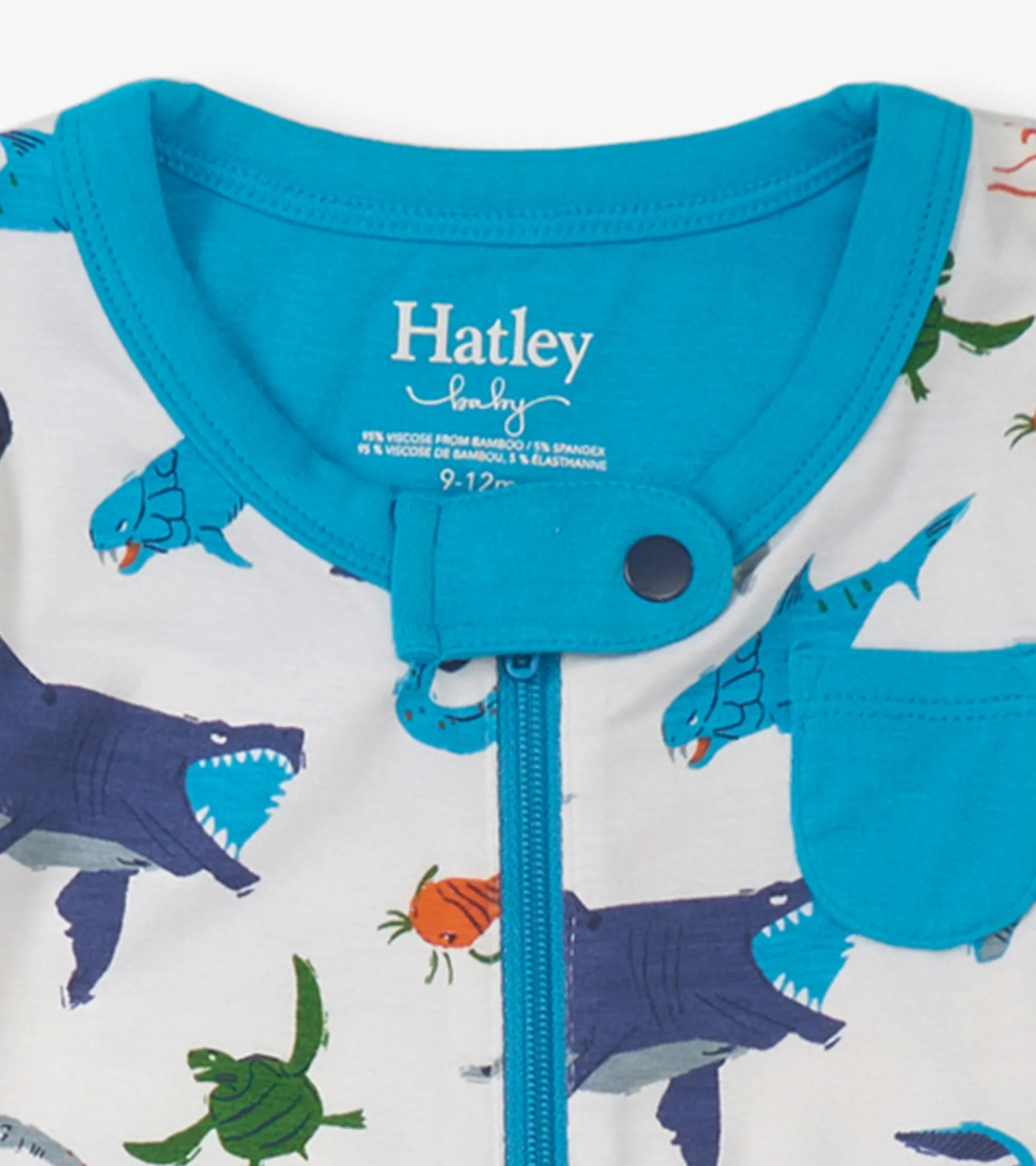 Clearance Baby Boys Prehistoric Marine Footed Sleeper Sleepwear|Sleepwear