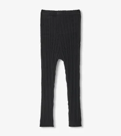 New Baby Girls Black Cable Knit Leggings Bottoms