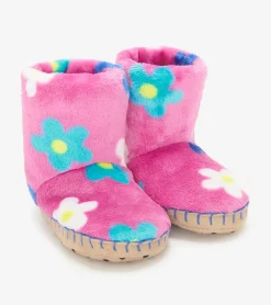 Best Baby Girls Daisies Fleece Slippers Sleepwear|Sleepwear