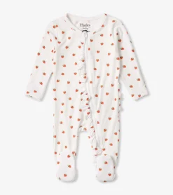 Discount Baby Girls Ditsy Strawberries Footed Sleeper Sleepwear|Sleepwear