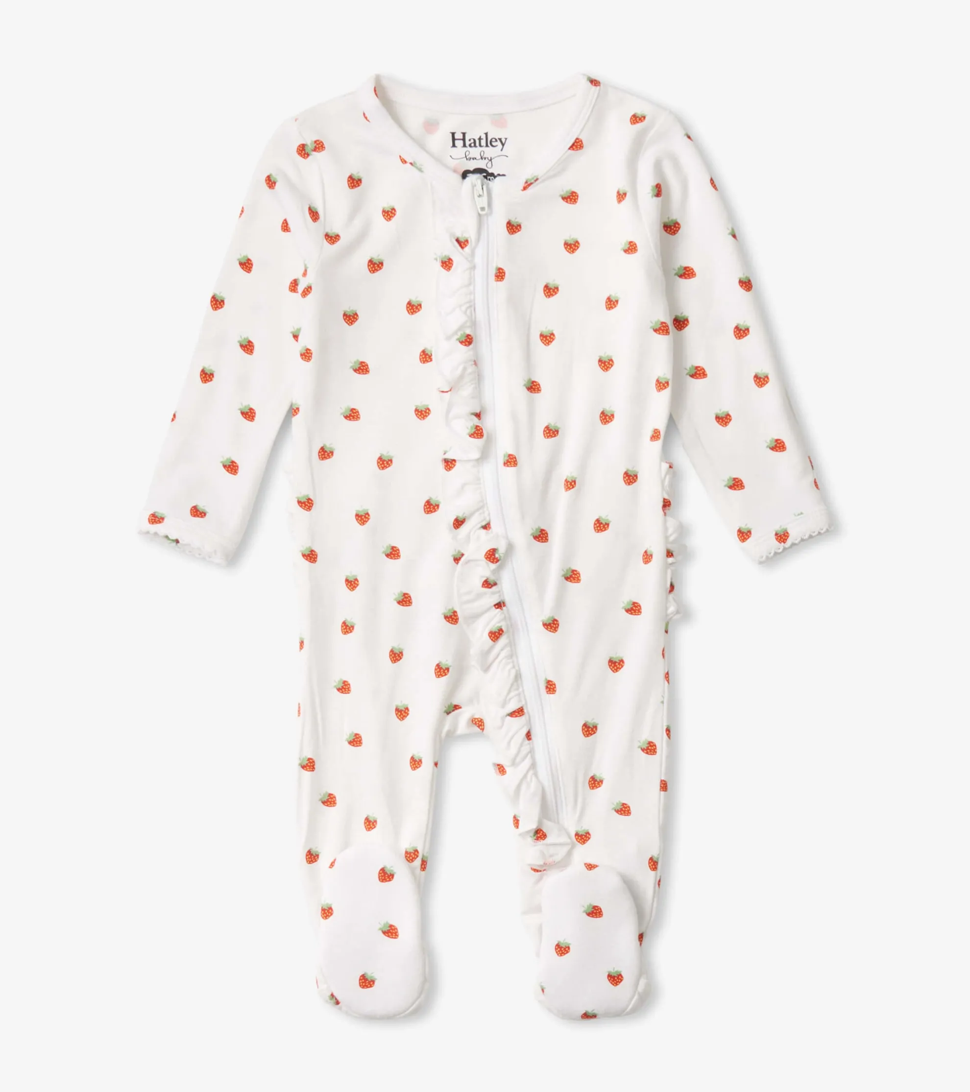 Discount Baby Girls Ditsy Strawberries Footed Sleeper Sleepwear|Sleepwear
