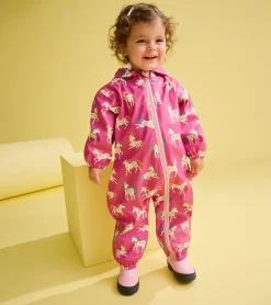 Hot Baby Girls Folksy Unicorns Rain Suit Rainwear|Rainwear